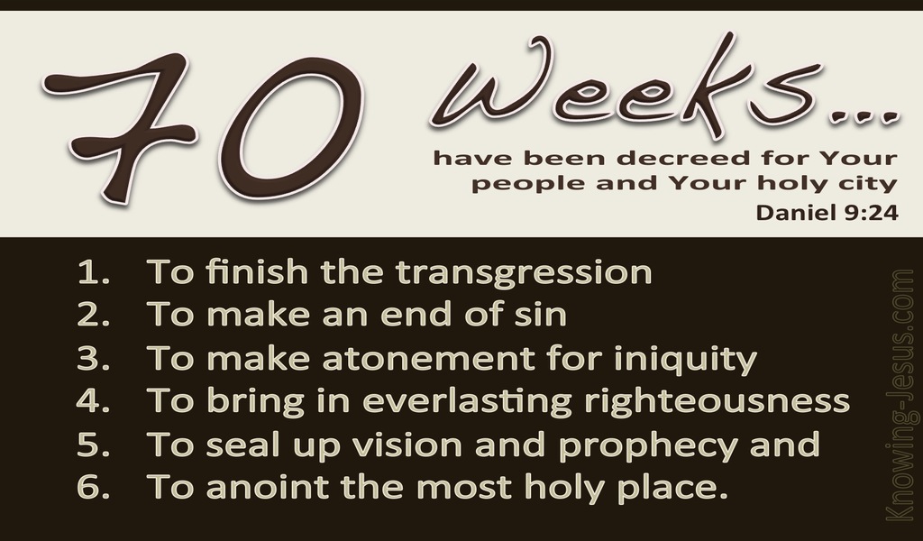 Daniel 9:24 Seventy Weeks Have Been Decreed For Your People (brown)